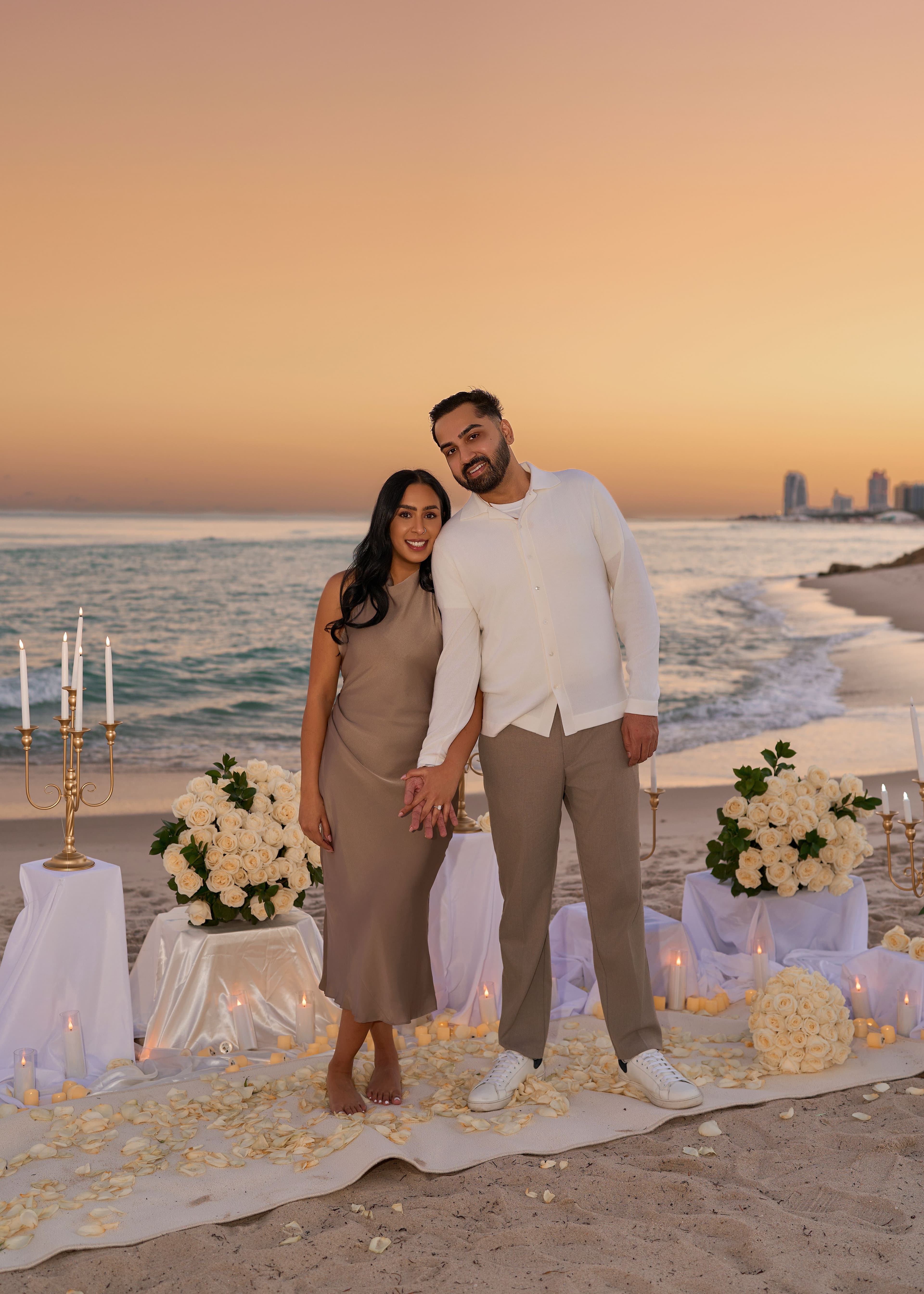 Golden Hour Surprise Proposal in North Miami Beach